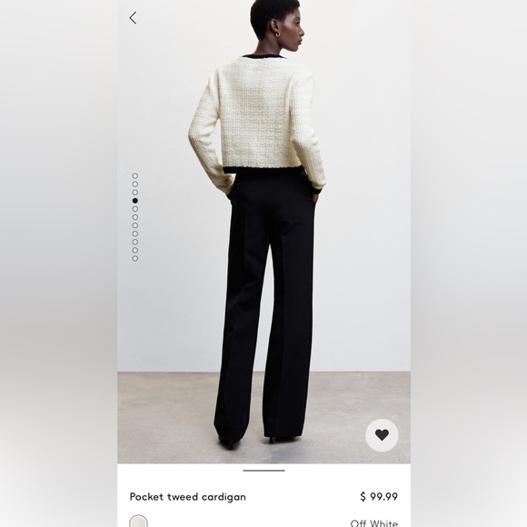 MANGO pocket tweed cardigan size small BNWT - Picture 4 of 9